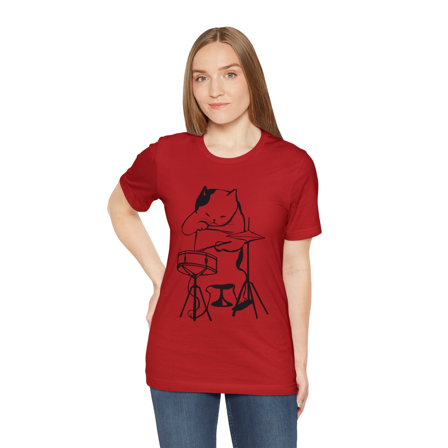 Cat Battery Drum T-shirt