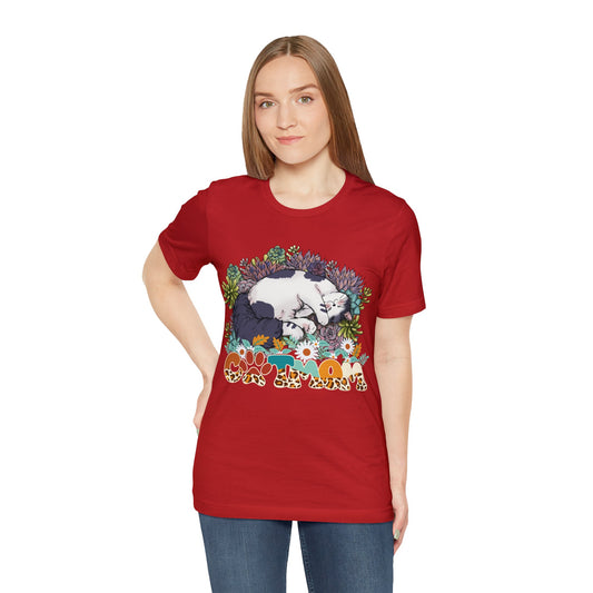 Cat Mom Floral T-shirt