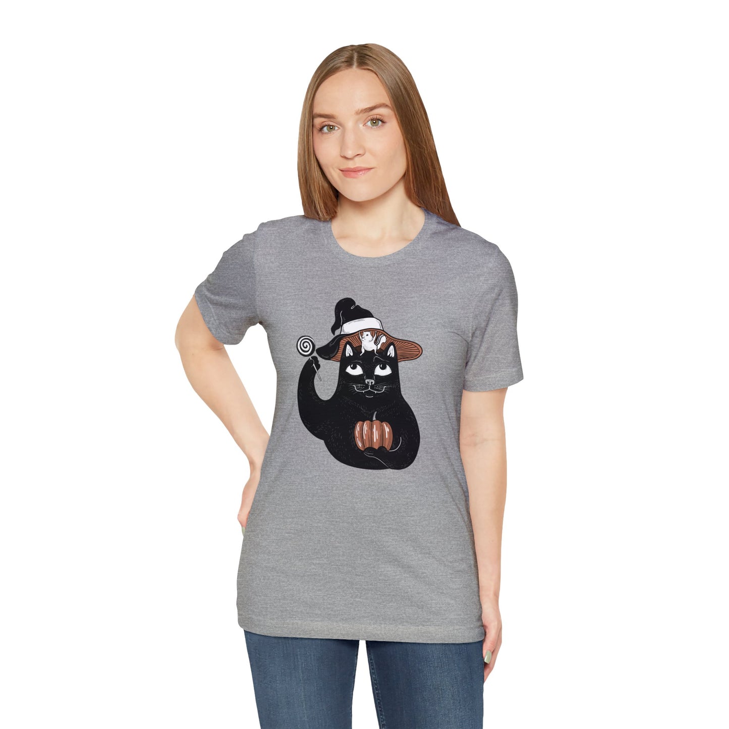 Black Cat Pumpkin T-shirt