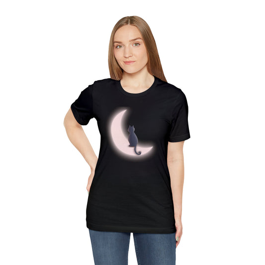 Black Cat Moon T-shirt