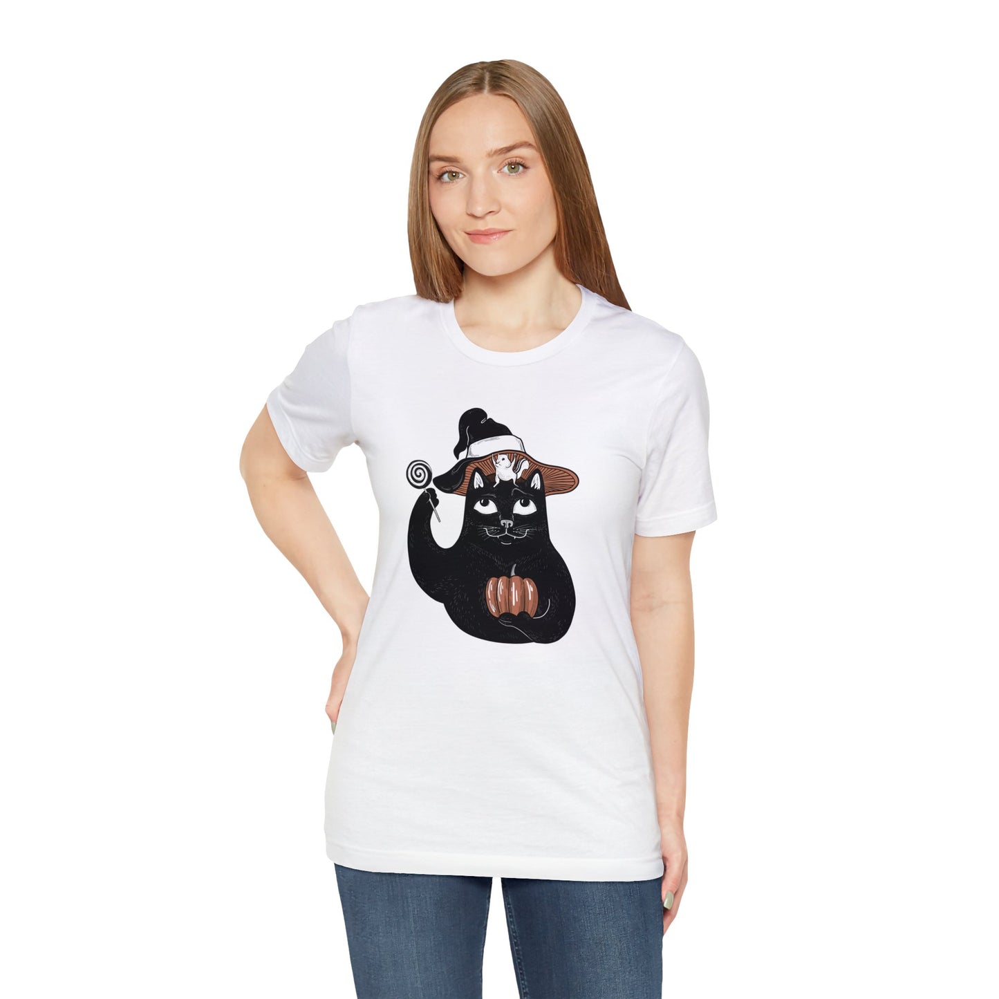 Black Cat Pumpkin T-shirt