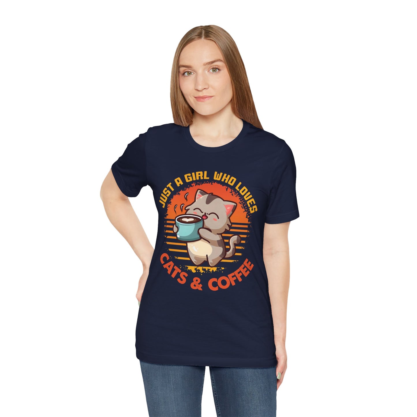 Just a Girl Who Loves Cats & Coffee T-shirt