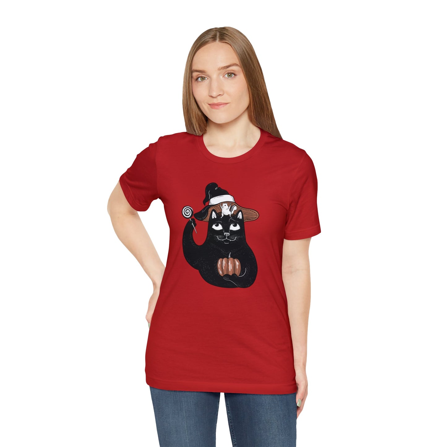 Black Cat Pumpkin T-shirt