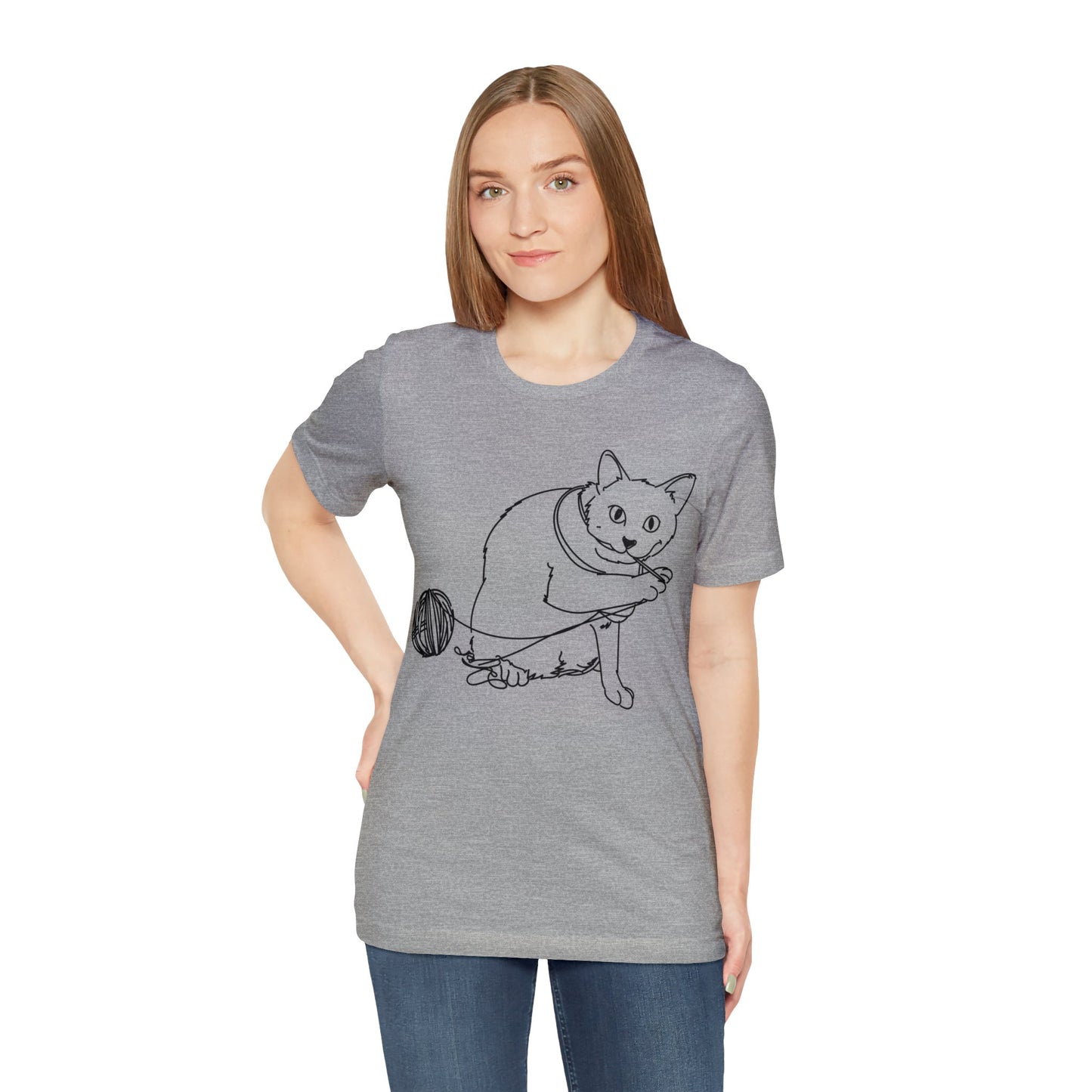 Cat Knitting T-shirt