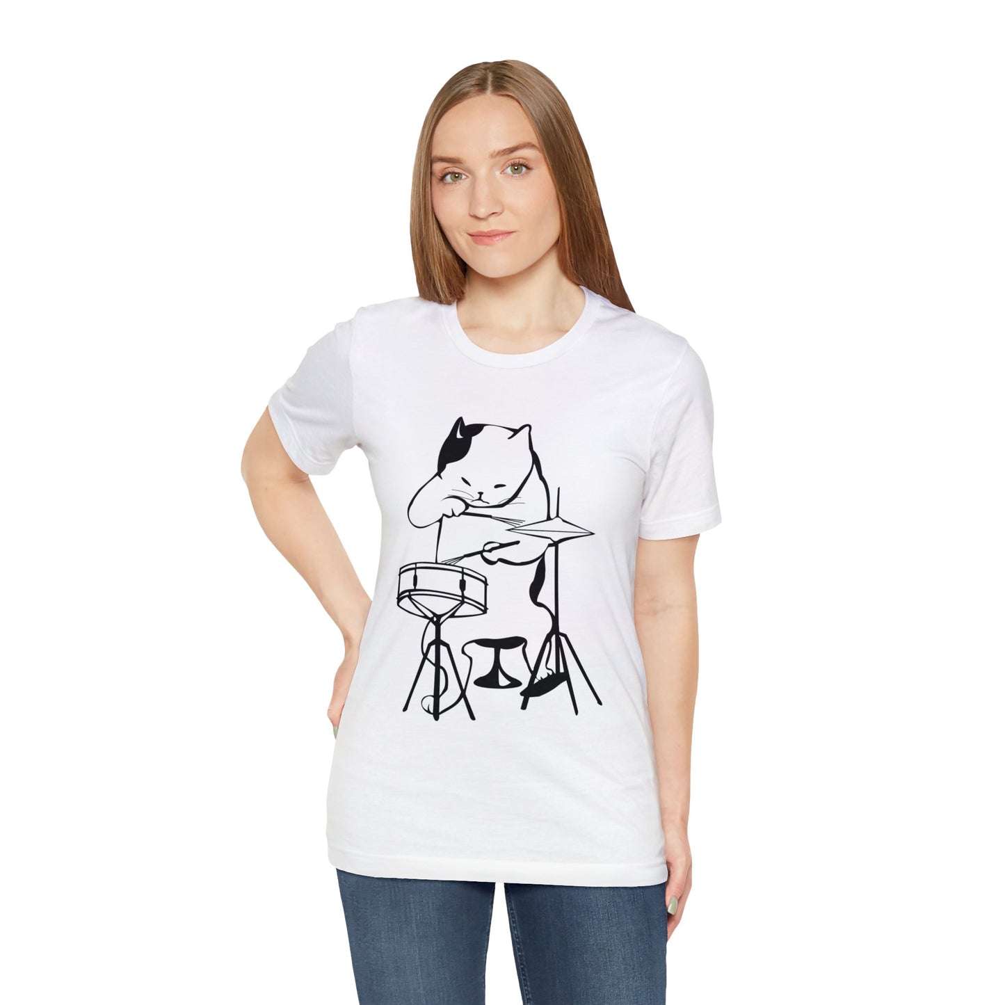 Cat Battery Drum T-shirt