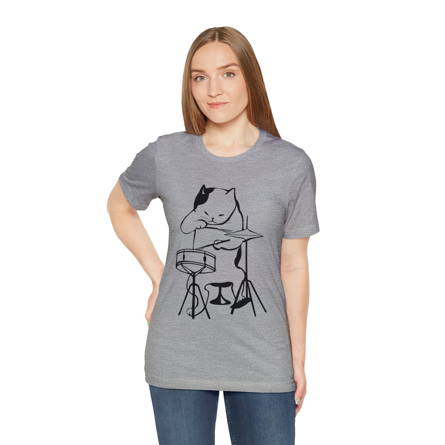 Cat Battery Drum T-shirt