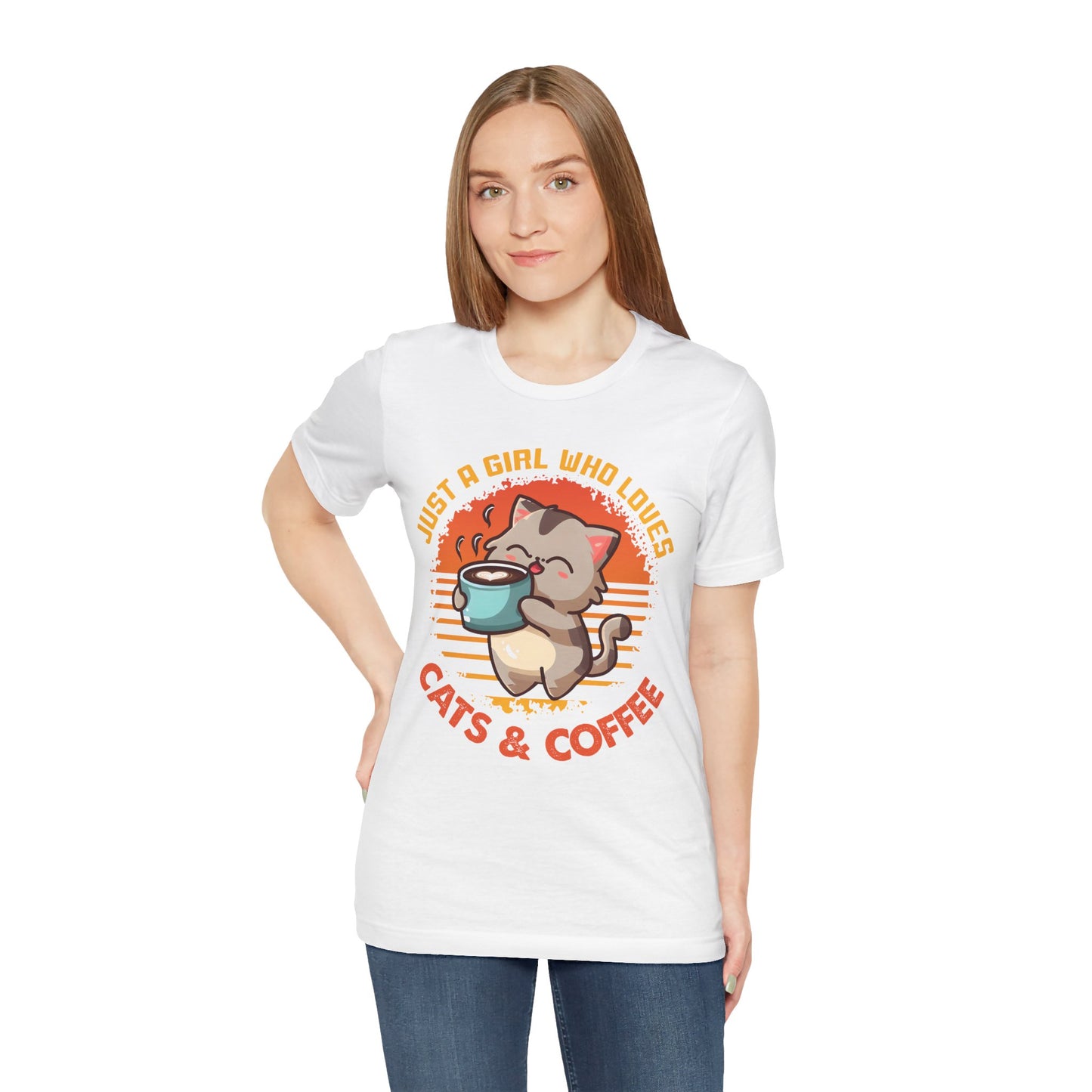 Just a Girl Who Loves Cats & Coffee T-shirt