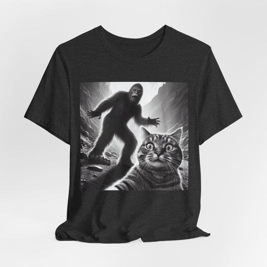 Cat With Sasquatch T-shirt