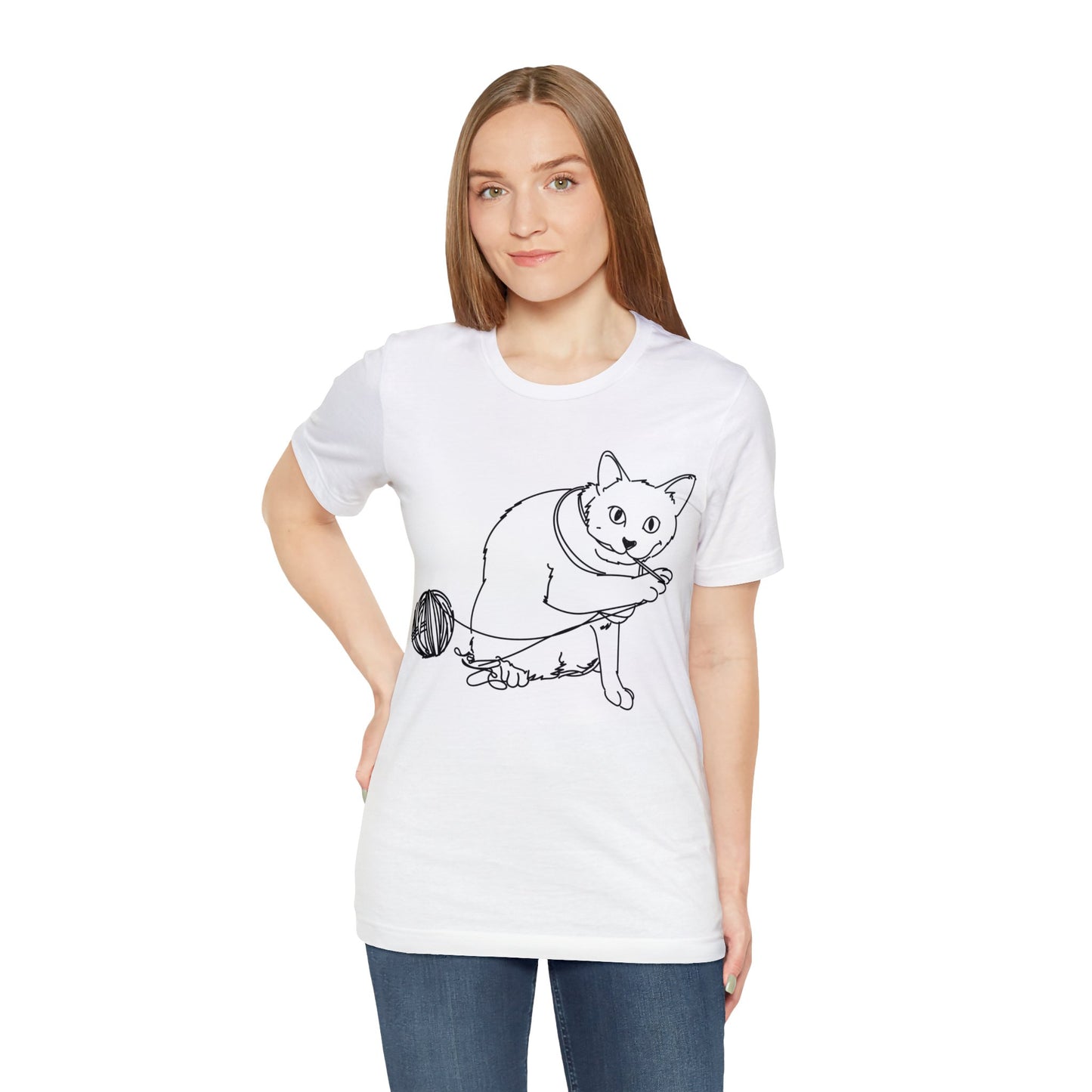 Cat Knitting T-shirt