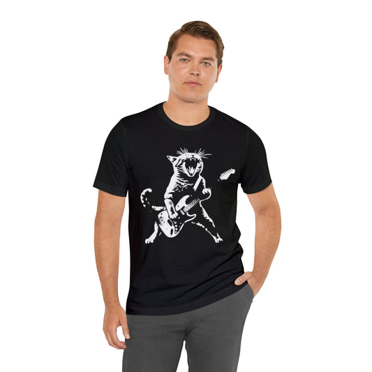 Rock Cat Guitar T-shirt